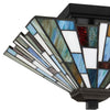 Home Decorators Collection HD7838B 12" Lámpara Semienrasada Negra Mate con Pantalla Tiffany | MiOfertas