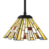 Home Decorators Collection HD7838A Lámpara Colgante Mini Negro Mate con Pantalla Tiffany | MiOfertas