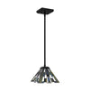 Home Decorators Collection HD7838A Lámpara Colgante Mini Negro Mate con Pantalla Tiffany | MiOfertas