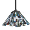 Home Decorators Collection HD7838A Lámpara Colgante Mini Negro Mate con Pantalla Tiffany | MiOfertas