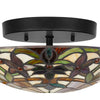 Home Decorators Collection HD7840A 12" Lámpara Semienrasada Tiffany Negra Mate | MiOfertas
