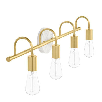 Hampton Bay C6379 30" Lámpara de Baño Hensley Oro y Mármol Falso | MiOfertas