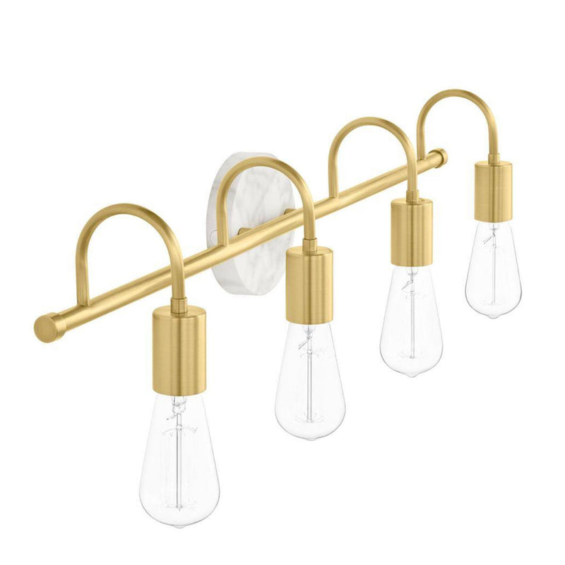 Hampton Bay C6379 30" Lámpara de Baño Hensley Oro y Mármol Falso | MiOfertas