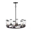 Hampton Bay 71717 BK Loveland 8-Light Candelabro Negro Rueda de Carro | MiOfertas