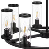 Hampton Bay 71717 BK Loveland 8-Light Candelabro Negro Rueda de Carro | MiOfertas