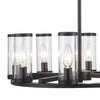 Hampton Bay 71717 BK Loveland 8-Light Candelabro Negro Rueda de Carro | MiOfertas