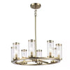 Hampton Bay 71717 Lámpara Candelabro Loveland Latón 8 Luces con Pantallas de Vidrio | 71717 BRASS | MiOfertas