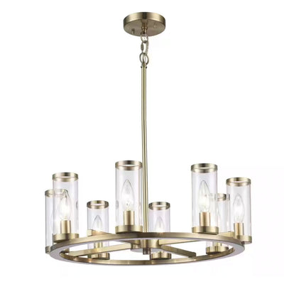 Hampton Bay 71717 Lámpara Candelabro Loveland Latón 8 Luces con Pantallas de Vidrio | 71717 BRASS | MiOfertas