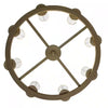 Hampton Bay 71717 Lámpara Candelabro Loveland Latón 8 Luces con Pantallas de Vidrio | 71717 BRASS | MiOfertas