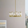 Hampton Bay 71717 Lámpara Candelabro Loveland Latón 8 Luces con Pantallas de Vidrio | 71717 BRASS | MiOfertas