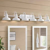 Hampton Bay HB3801-337 58.5" Lámpara de Tocador Farmhouse Blanca 6 Luces | MiOfertas