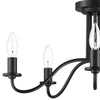 Hampton Bay HD7785A 22" Lámpara Semi-Empotrada 5 Luces Negro Mate | MiOfertas
