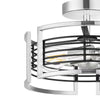 Hampton Bay HD7965A 12" Lámpara Semi-Empotrada Negra Mate y Cromo | MiOfertas