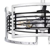 Hampton Bay HD7965A 12" Lámpara Semi-Empotrada Negra Mate y Cromo | MiOfertas
