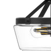 Hampton Bay KES8202AX-01 13" Lámpara Semi-Empotrada Negra Mate Vidrio Transparente | MiOfertas