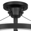 Hampton Bay KES8202AX-01 13" Lámpara Semi-Empotrada Negra Mate Vidrio Transparente | MiOfertas