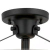 Hampton Bay KES8202AX-01 13" Lámpara Semi-Empotrada Negra Mate Vidrio Transparente | MiOfertas
