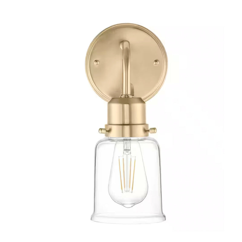 Timphaven 1-Light Brass Wall Sconce Clear Glass - 1008804397