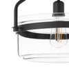 Hampton Bay LCF8201AM-01/MB 13" Lámpara Semi-Empotrada Negra Mate Vidrio Transparente | MiOfertas