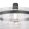Hampton Bay LCF8201AM-01/MB 13" Lámpara Semi-Empotrada Negra Mate Vidrio Transparente | MiOfertas