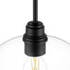 Hampton Bay LBZ8901AX-01/MB 12" Lámpara Colgante Florabelle Negra Mate con Globo de Cristal | MiOfertas