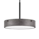 Huntmoor 60-Watt 4-Light Matte Black Pendant with Ebony Wood Metal and Etched White Diffuser Shade - 1008813404
