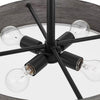 Home Decorators Collection HB3807-43 Lámpara Colgante Negra Mate 4 Luces con Madera Ébano | MiOfertas