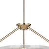 Hampton Bay LCF8902AM-01/BS 15" Lámpara Colgante Globo Latón Vidrio Claro | MiOfertas