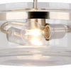 Hampton Bay LCF8902AM-01/BS 15" Lámpara Colgante Globo Latón Vidrio Claro | MiOfertas