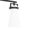 Home Decorators Collection 4001003MG-112 22" Lámpara de Tocador Negra Mate con Pantallas de Vidrio L | MiOfertas