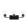 Hampton Bay T-V00129007A 22.5" Lámpara de Tocador Negra Mate con 3 Luces | MiOfertas