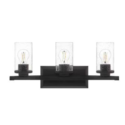Hampton Bay T-V00130007A 22" Lámpara de Tocador Negra Mate 3 Luces | MiOfertas