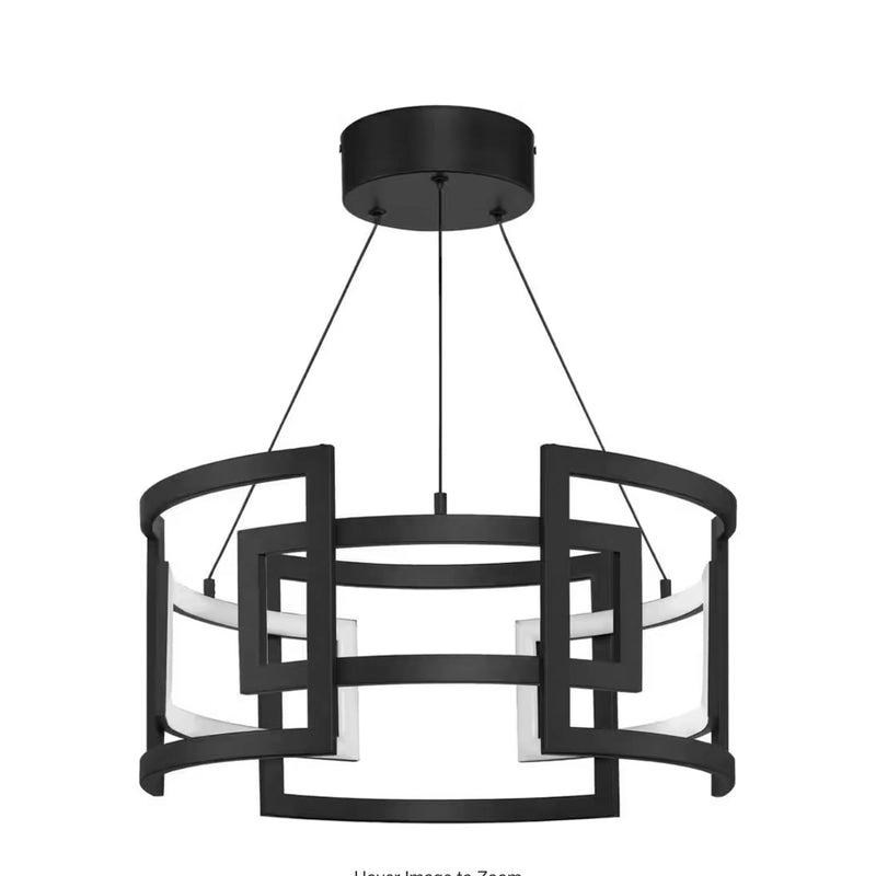 Hampton Bay HD6246A Lámpara Colgante LED Integrada Negra Mate 26W | MiOfertas