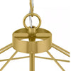 Hampton Bay KH-001M Lámpara de Araña Dorada con Jaula Geométrica | MiOfertas