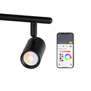 Boedy 2 ft. 3-Light Smart Matte Black Integrated LED Fixed Track Lighting Kit with Night Light Powered by Hubspace - 1009105587