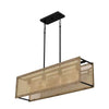 Home Decorators Collection HD6471J2 Lámpara Colgante Lineal Negra Mate con Madera | MiOfertas