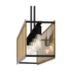 Home Decorators Collection HD6471J2 Lámpara Colgante Lineal Negra Mate con Madera | MiOfertas