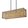 Home Decorators Collection HD6471J2 Lámpara Colgante Lineal Negra Mate con Madera | MiOfertas