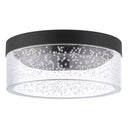 Kipling 7.87 in. 1-Light Black LED Flush mount - 1009518889