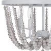Hampton Bay HDP00705WW Lámpara Colgante Adelaide 4 Luces Cuentas Madera Blanca | MiOfertas
