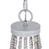 Hampton Bay HDP00705WW Lámpara Colgante Adelaide 4 Luces Cuentas Madera Blanca | MiOfertas