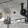 Plafón Cuadrado Industrial Hampton Bay Bay Heather Glen 12.4 pulg. 4 Luces Negro 33883-HBU