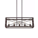 Harwood 60-Watt 5-Light Royal Bronze Pendant with Cage Shade - 1006760567