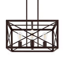 Harwood 60-Watt 4-Light Royal Bronze Pendant with Cage Shade - 1006760832