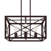 Home Decorators Collection HB3692-281 Lámpara Colgante Bronce Real 4 Luces con Jaula | MiOfertas