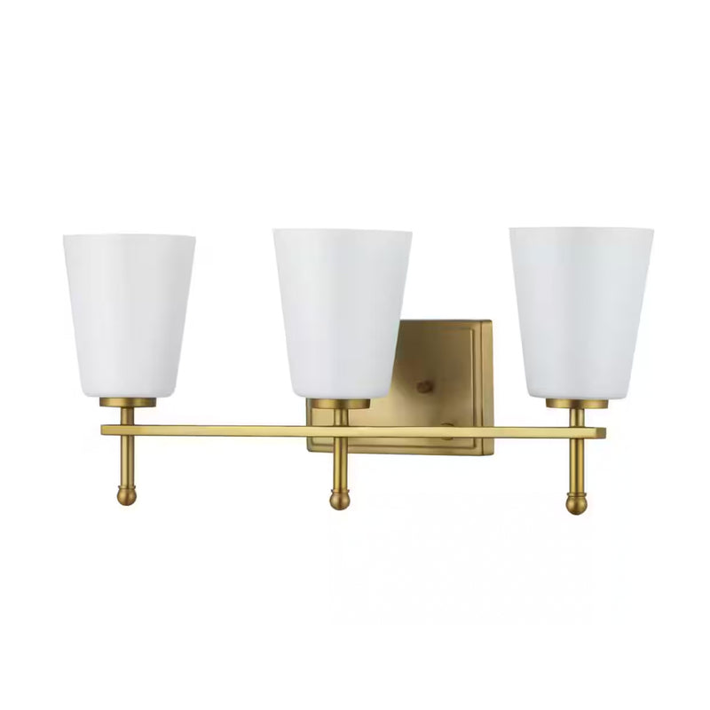Progress Lighting P300352-189 23" Lámpara de Tocador Glenville Latón Satinado 3 Luces | MiOfertas
