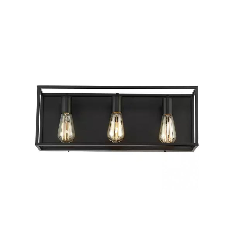 Briarwood Collection 4-Light Graphite Clear Glass Coastal Bath Vanity Light - 1004535964