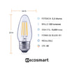 Foco LED Vintage Edison EcoSmart FG-04191 B11 Dimerizable Base Mediana Luz Día (3 piezas)