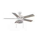Ceylon 52 in. Indoor/Outdoor Matte White LED Ceiling Fan with Light Kit (1007976465)