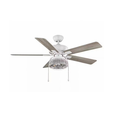 HAMPTON BAY 56056 52" Ventilador de Techo LED Ceylon Blanco Mate para Interior/Exterior | MiOfertas
